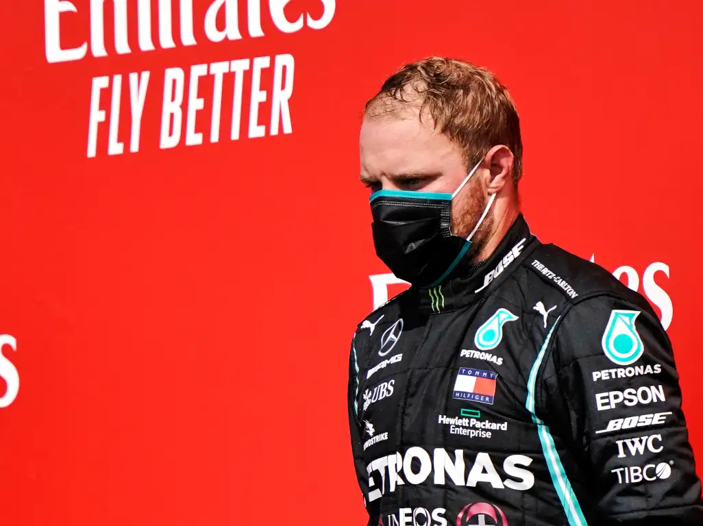 Valtteri Bottas podium not happy