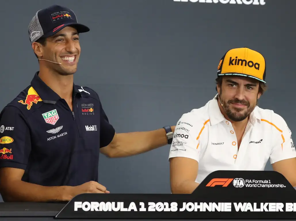 Daniel Ricciardo and Fernando Alonso