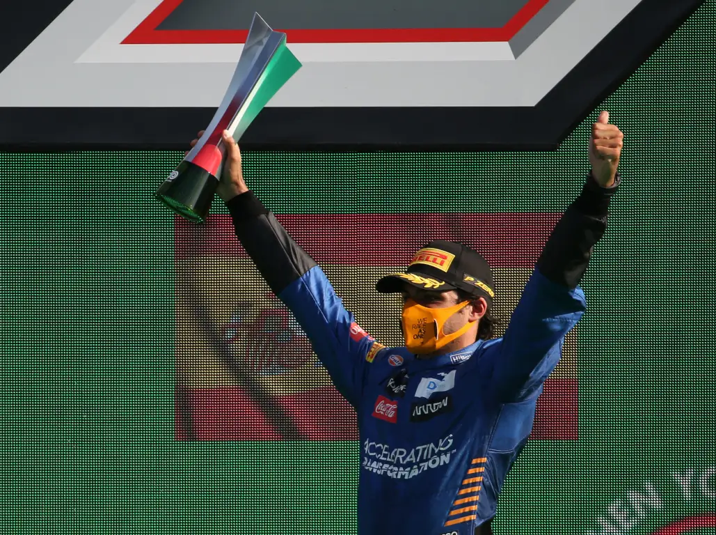 Carlos Sainz Italian GP podium