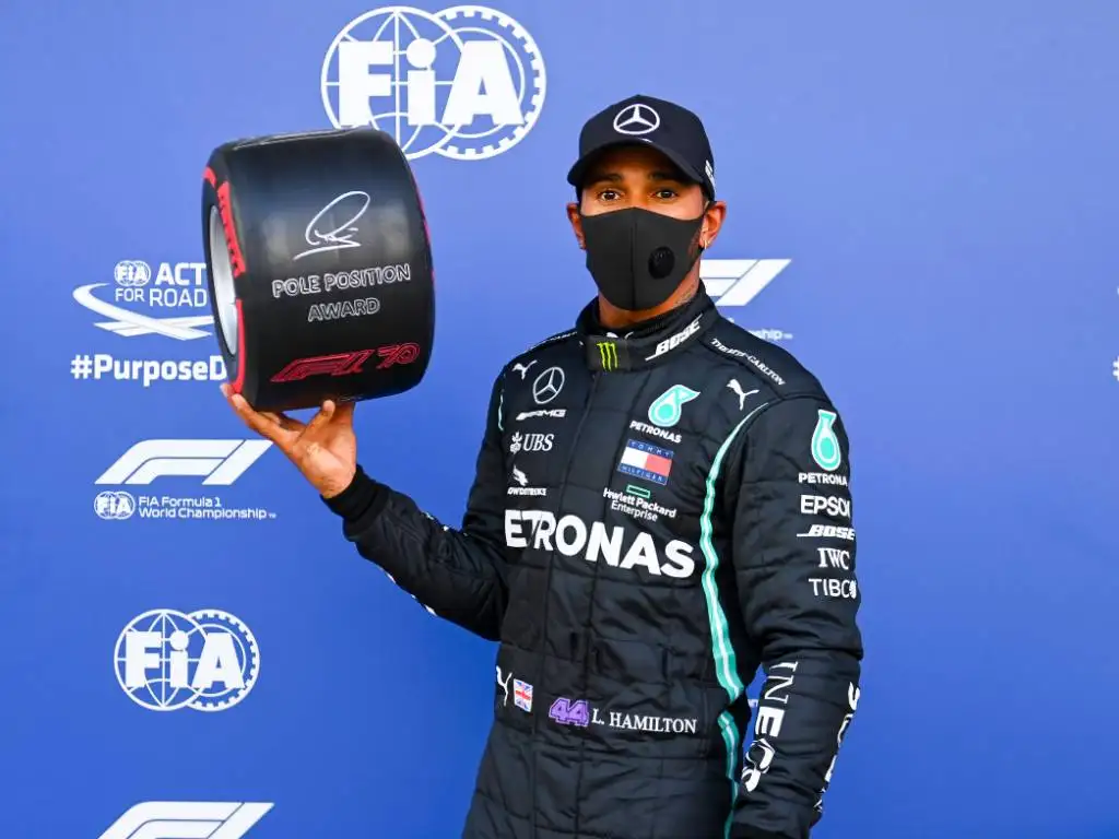 Lewis Hamilton after claiming pole position for the Russian Grand Prix