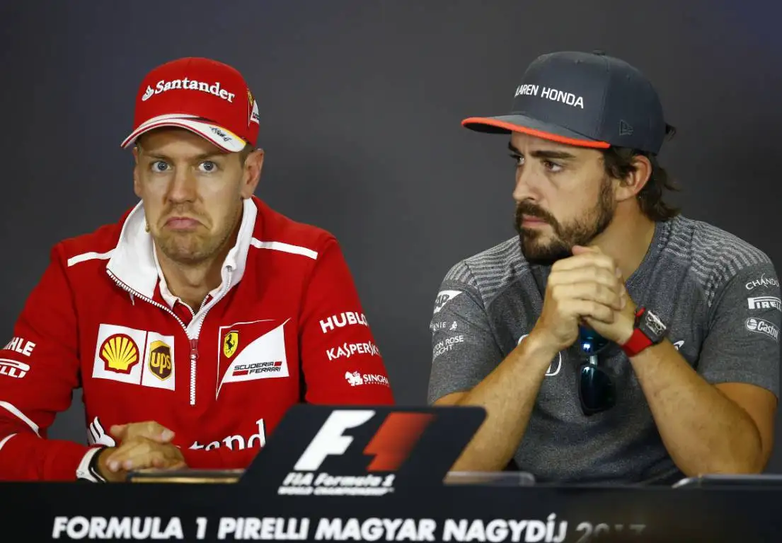 Sebastian Vettel and Fernando Alonso