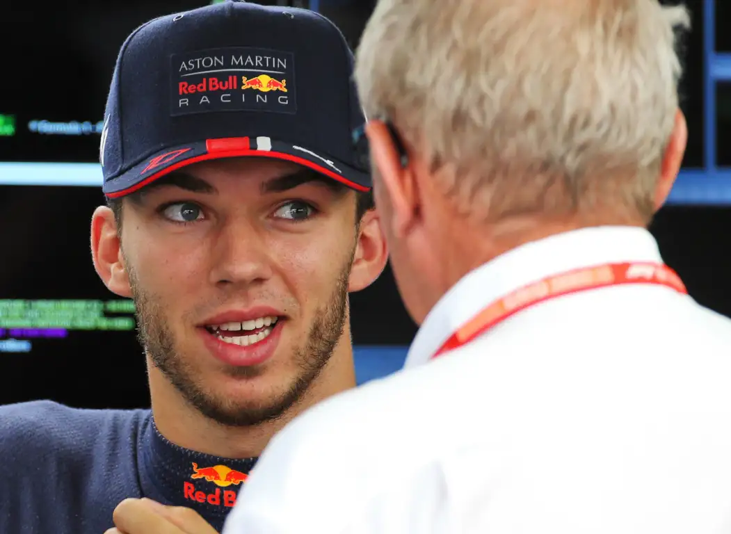 Pierre Gasly and Helmut Marko