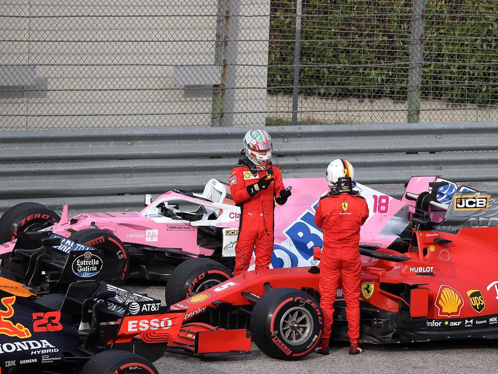 Charles Leclerc pleased to keep Sergio Perez behind at Imola | PlanetF1