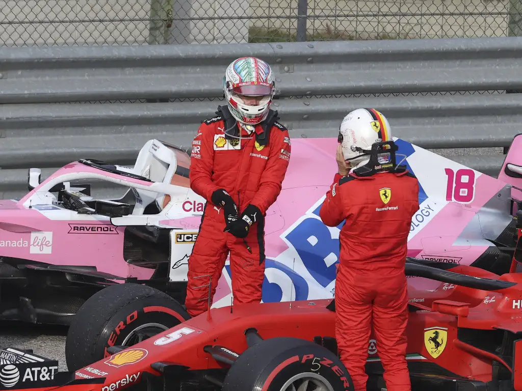 Charles Leclerc and Sebastian Vettel