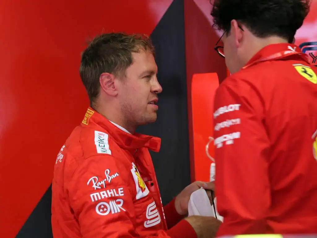 Sebastian Vettel and Mattia Binotto