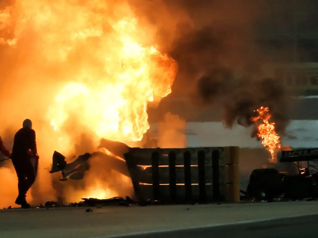 Romain Grosjean Bahrain crash