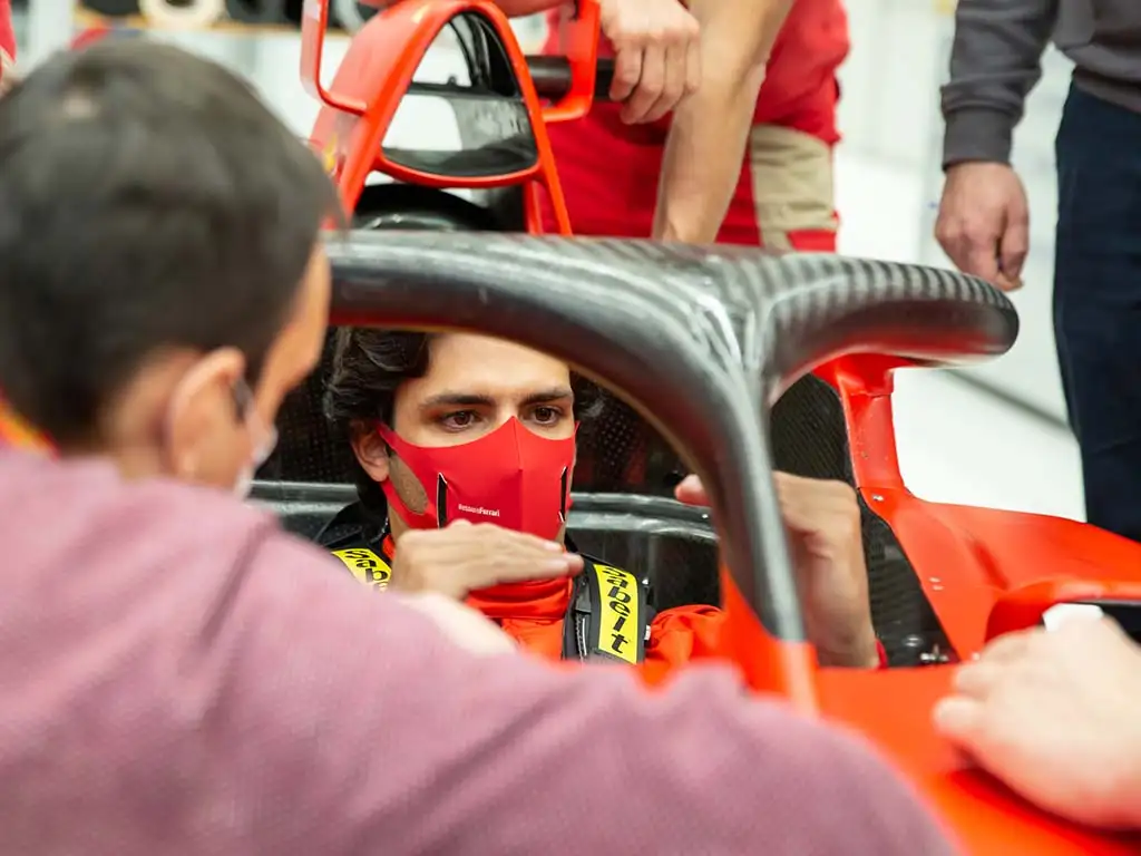 Carlos Sainz Ferrari seat fit