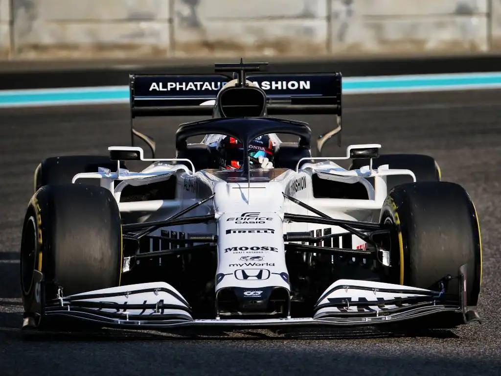 Yuki Tsunoda in the AlphaTauri during the Abu Dhabi post-season test