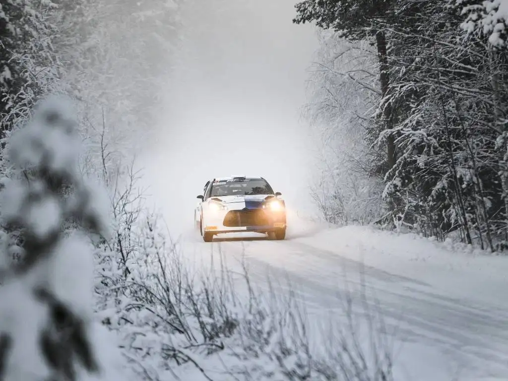 Valtteri Bottas during the Arctic Rally shakedown
