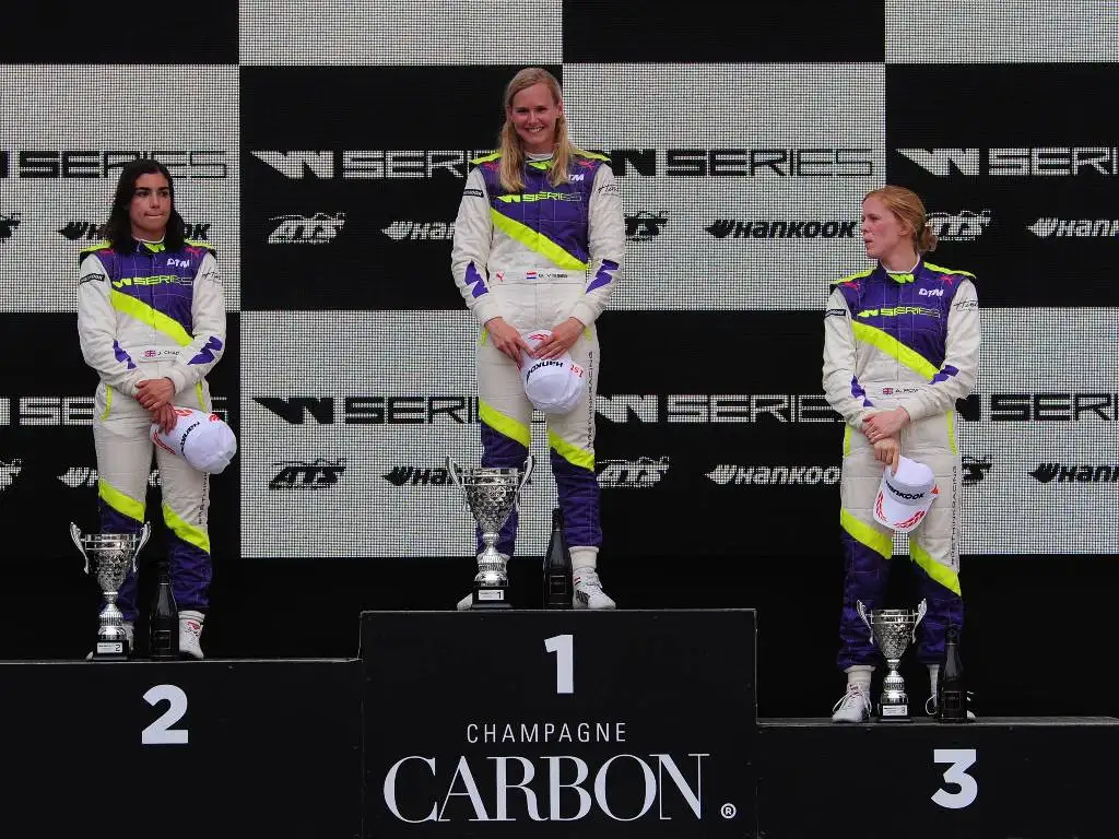 Beitske Visser on top of the W Series podium