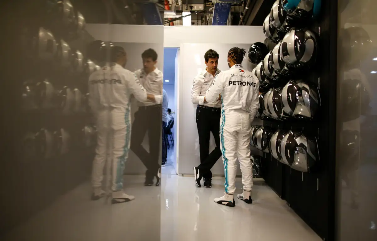 Lewis Hamilton and Toto Wolff PA