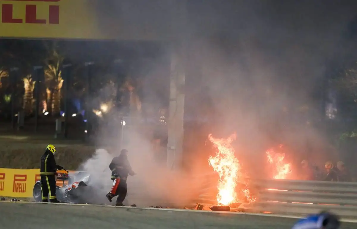 Romain Grosjean Bahrain crash