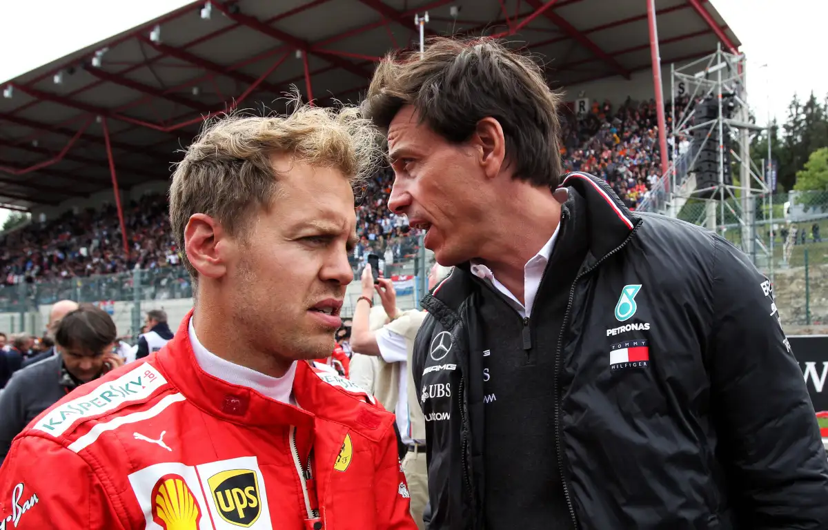 Sebastian Vettel and Toto Wolff