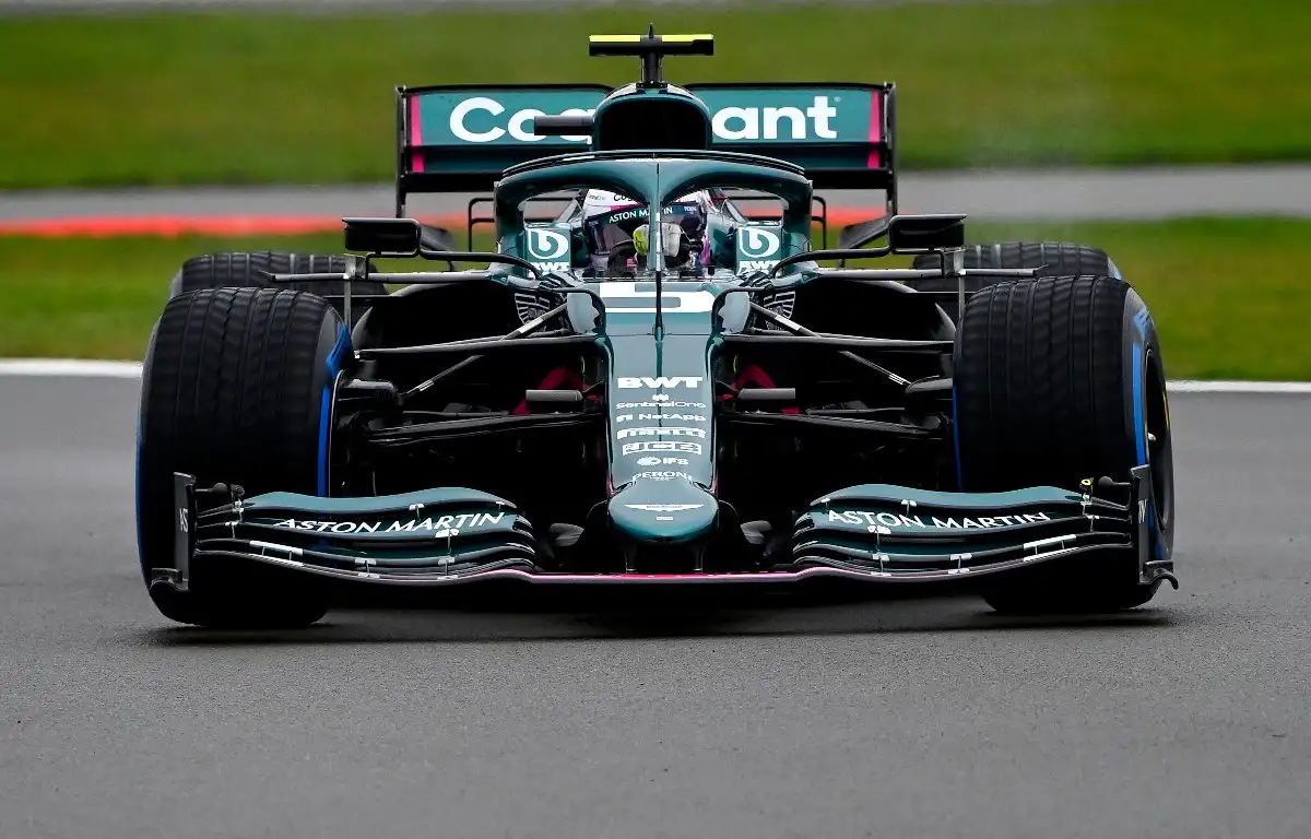 Sebastian Vettel Aston Martin shakedown
