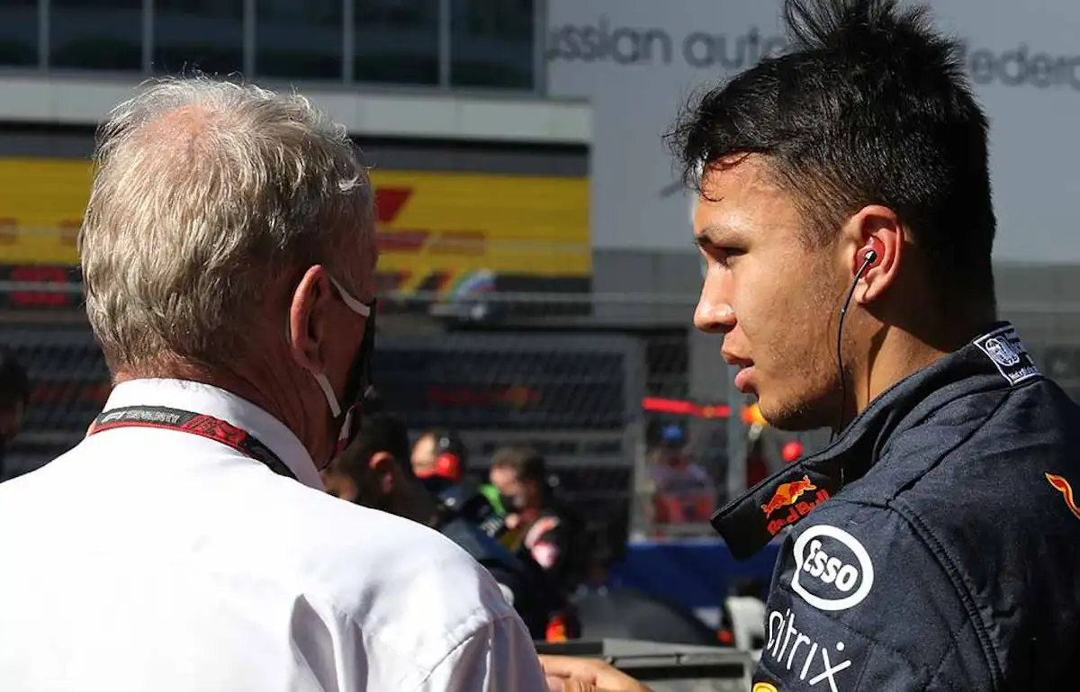 Alex Albon and Helmut Marko