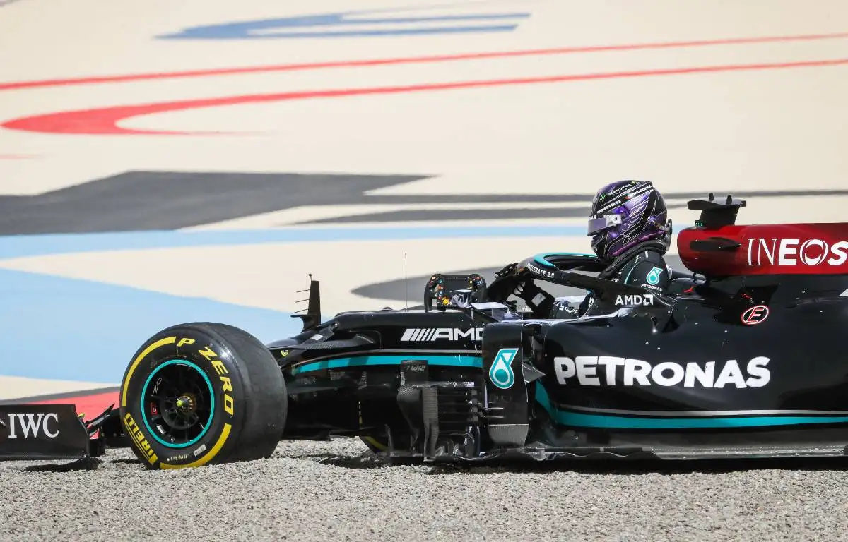 Sir Lewis Hamilton Mercedes Bahrain gravel