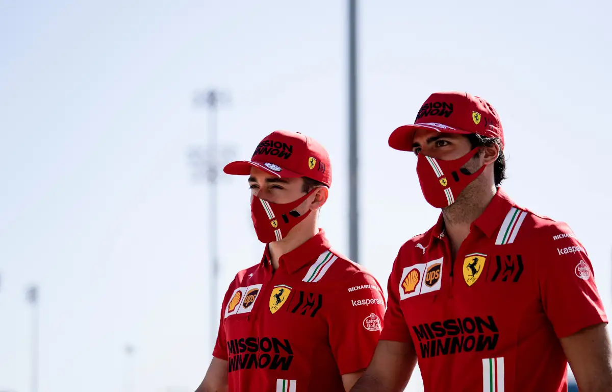 Carlos Sainz and Charles Leclerc Ferrari