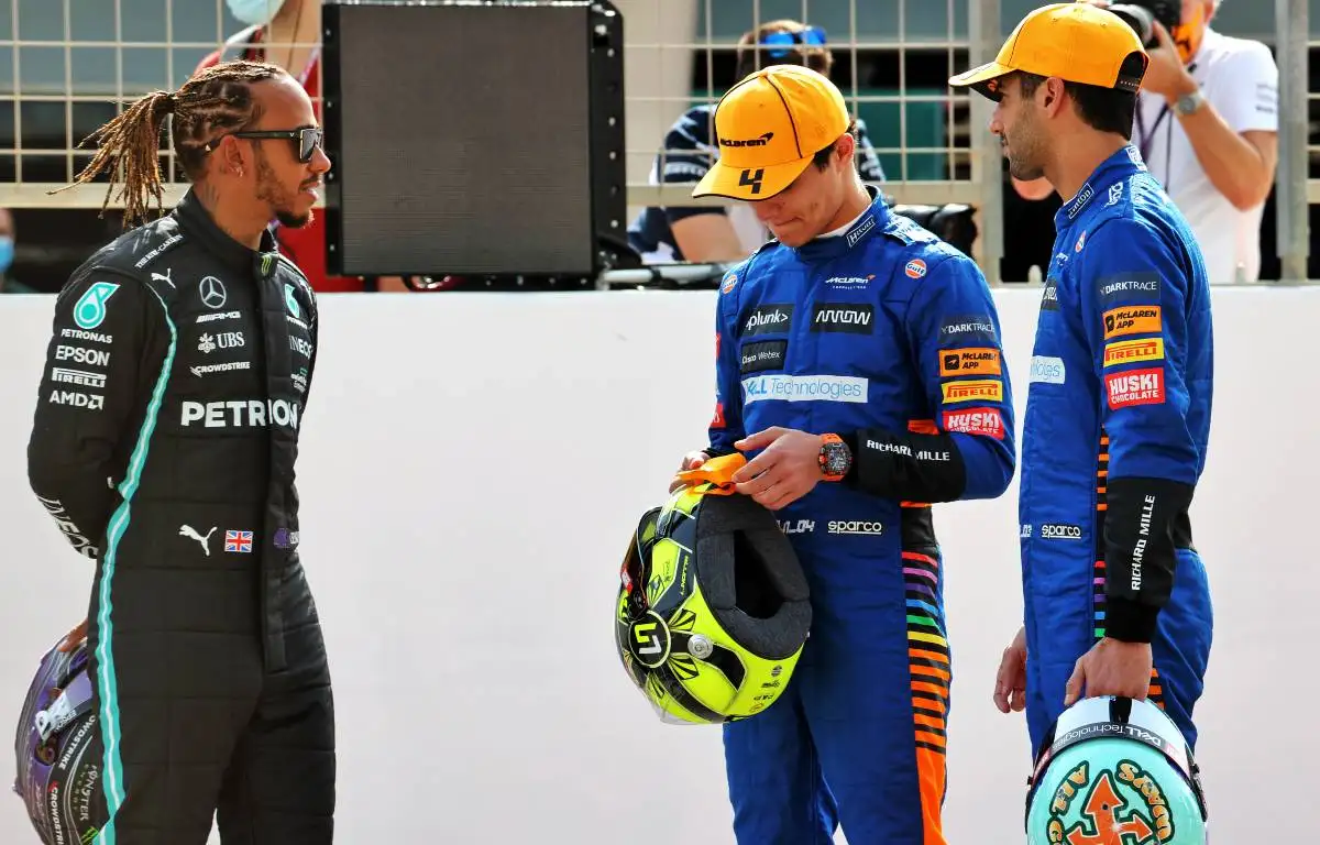 Lewis Hamilton Lando Norris Daniel Ricciardo