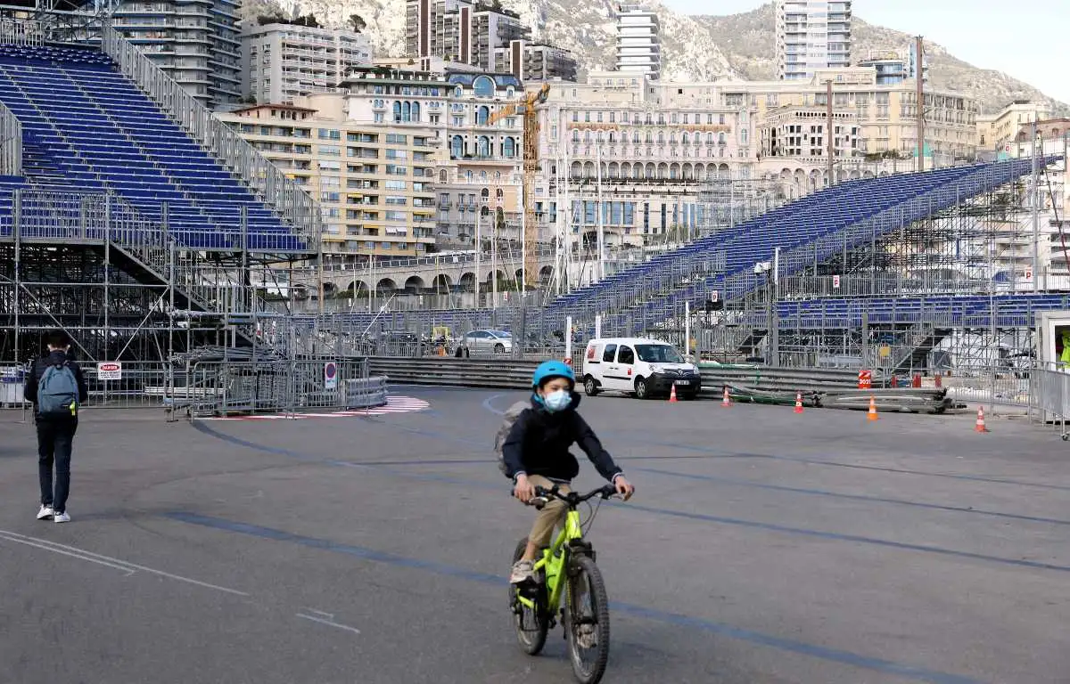 Monaco GP track being built