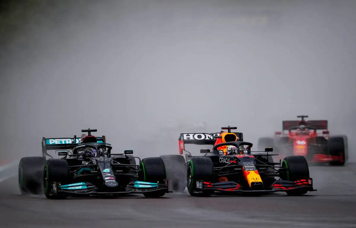 Lewis Hamilton Max Verstappen, Imola 2021 start