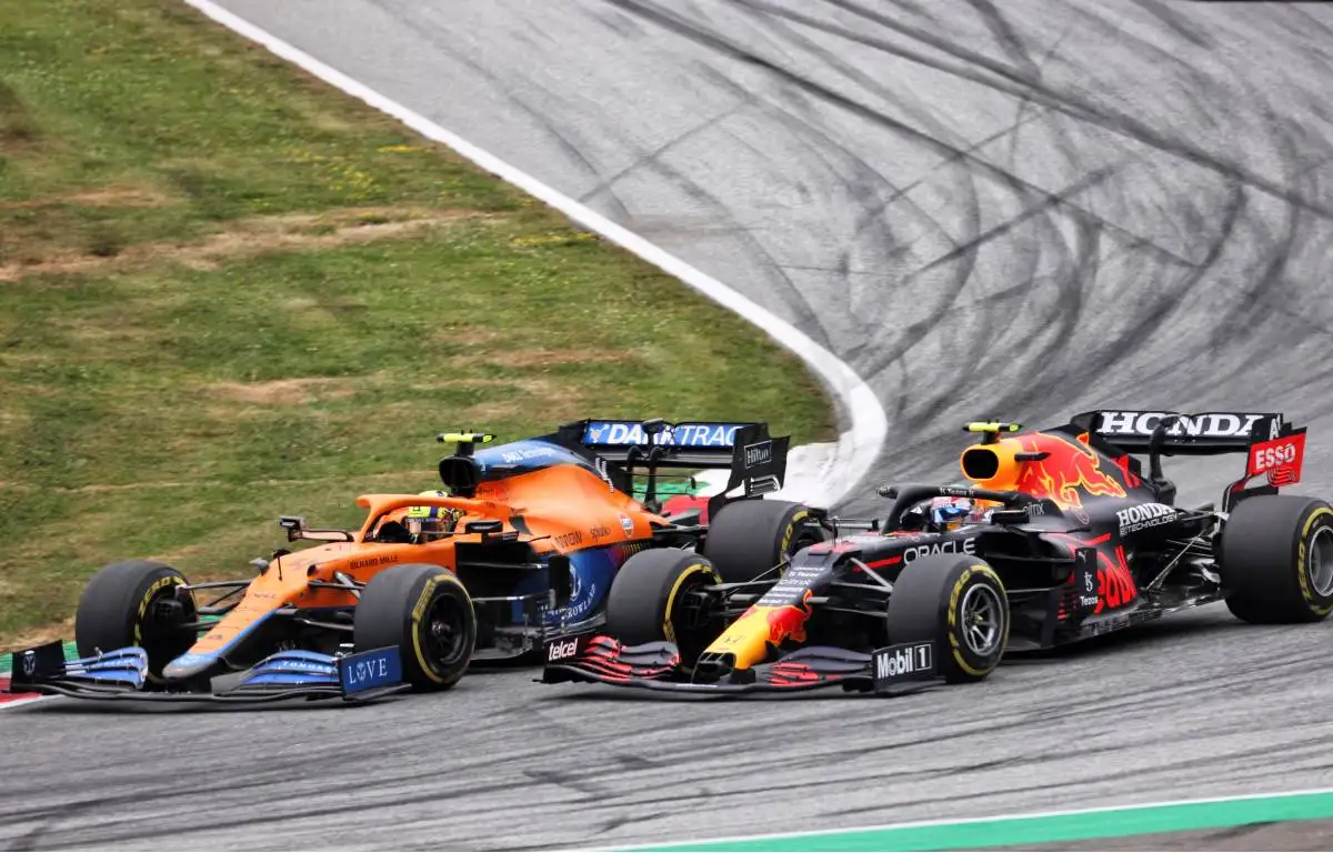 Lando Norris, McLaren, Sergio Perez, Red Bull