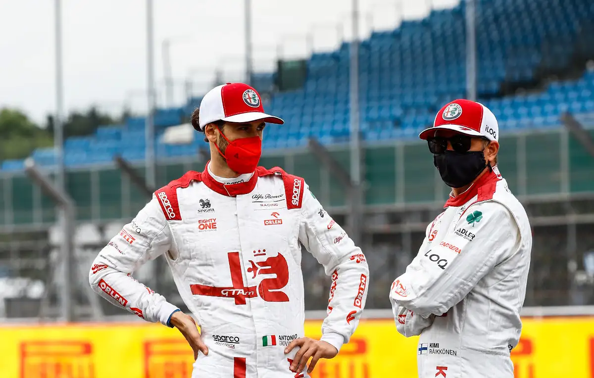 Kimi Raikkonen and Antonio Giovinazzi Alfa Romeo