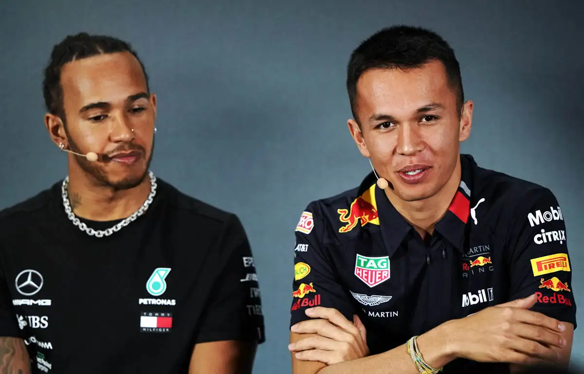 Lewis Hamilton Alex Albon PA