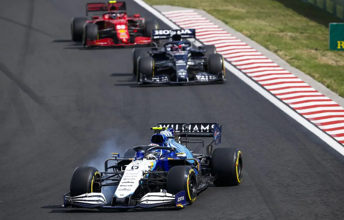 The Williams of Nicholas Latifi at the Hungarian Grand Prix. Hungary August 2021