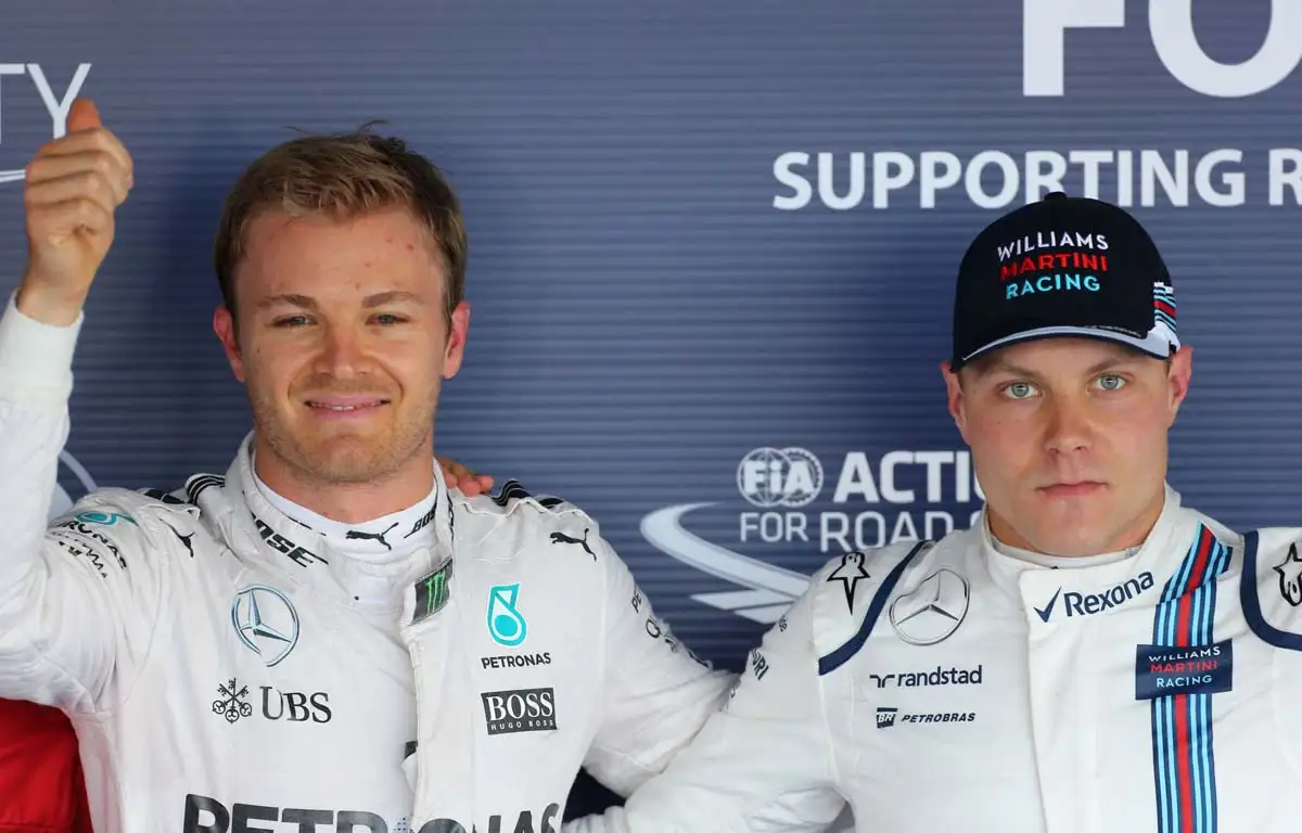 Nico Rosberg and Valtteri Bottas after qualifying