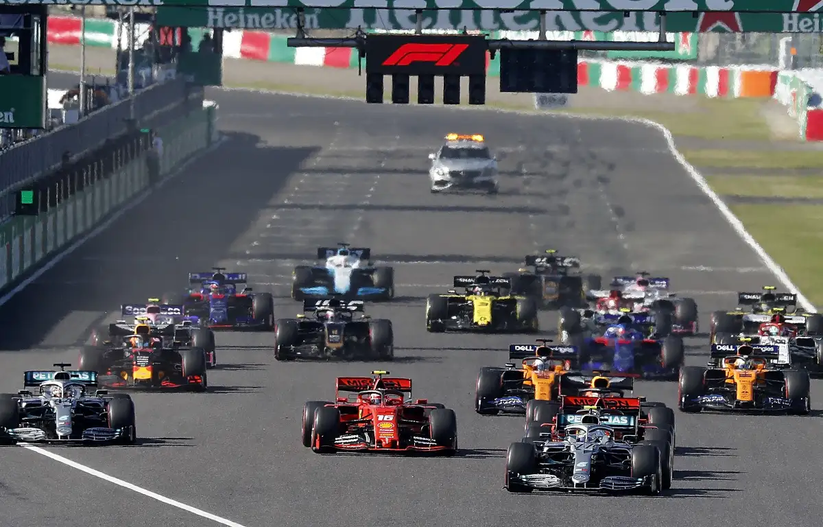Japanese Grand Prix race start. Japan October 2019