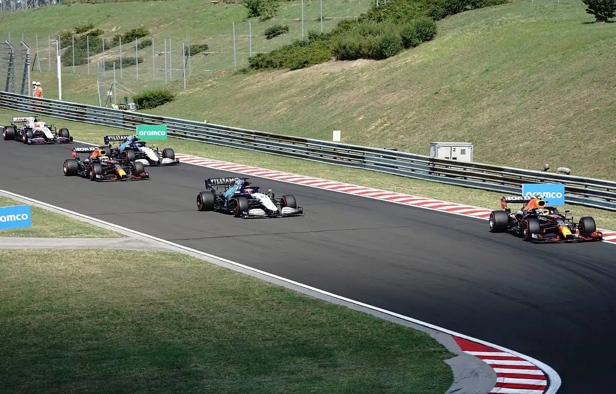 Red Bull, Williams and Haas battle in Hungary. August, 2021.
