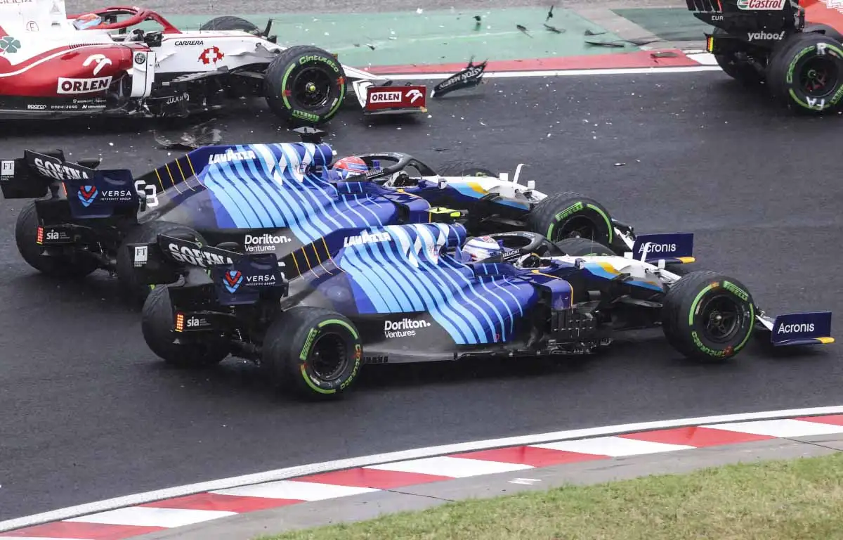 George Russell and Nicholas Latifi side by side in Hungary.