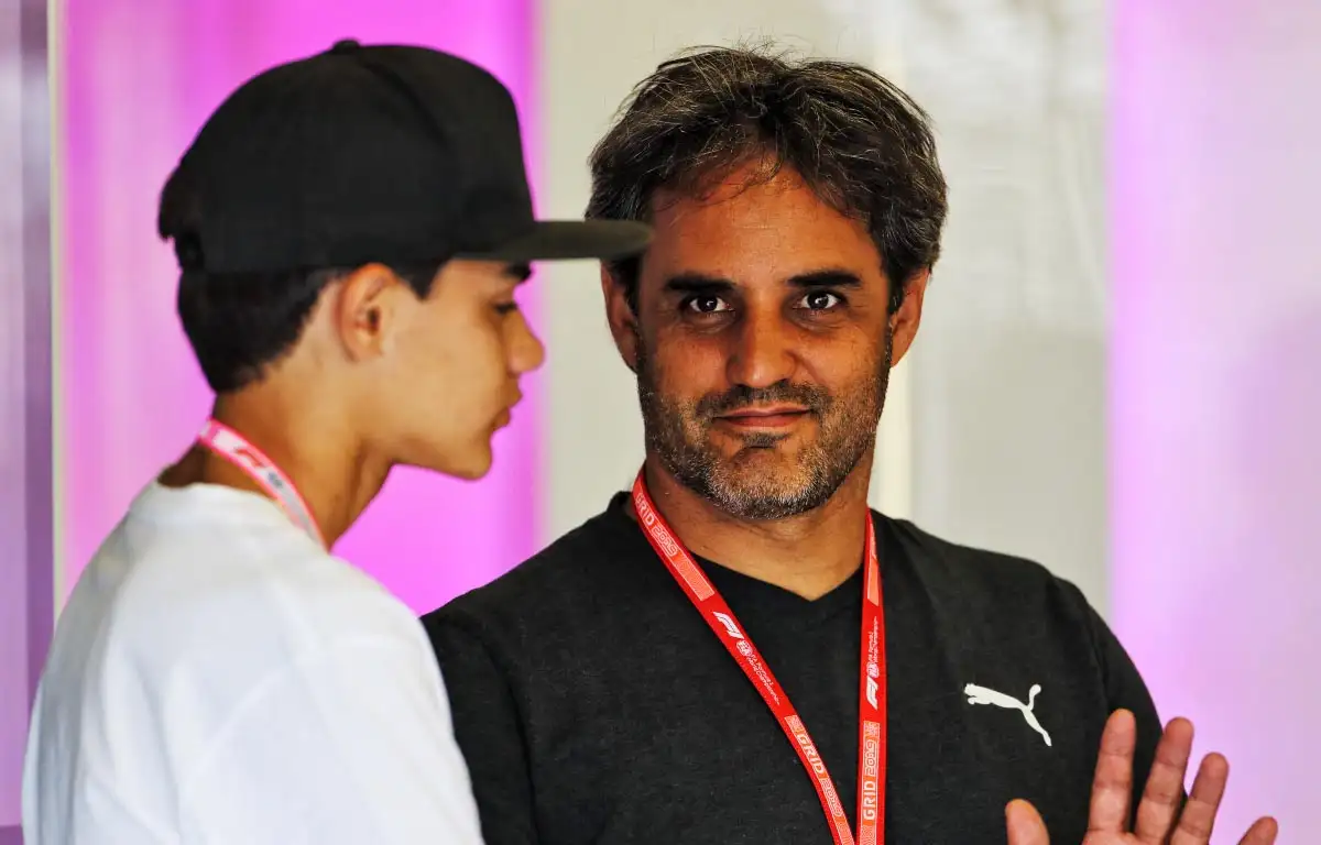 Juan Pablo Montoya with son, Sebastian