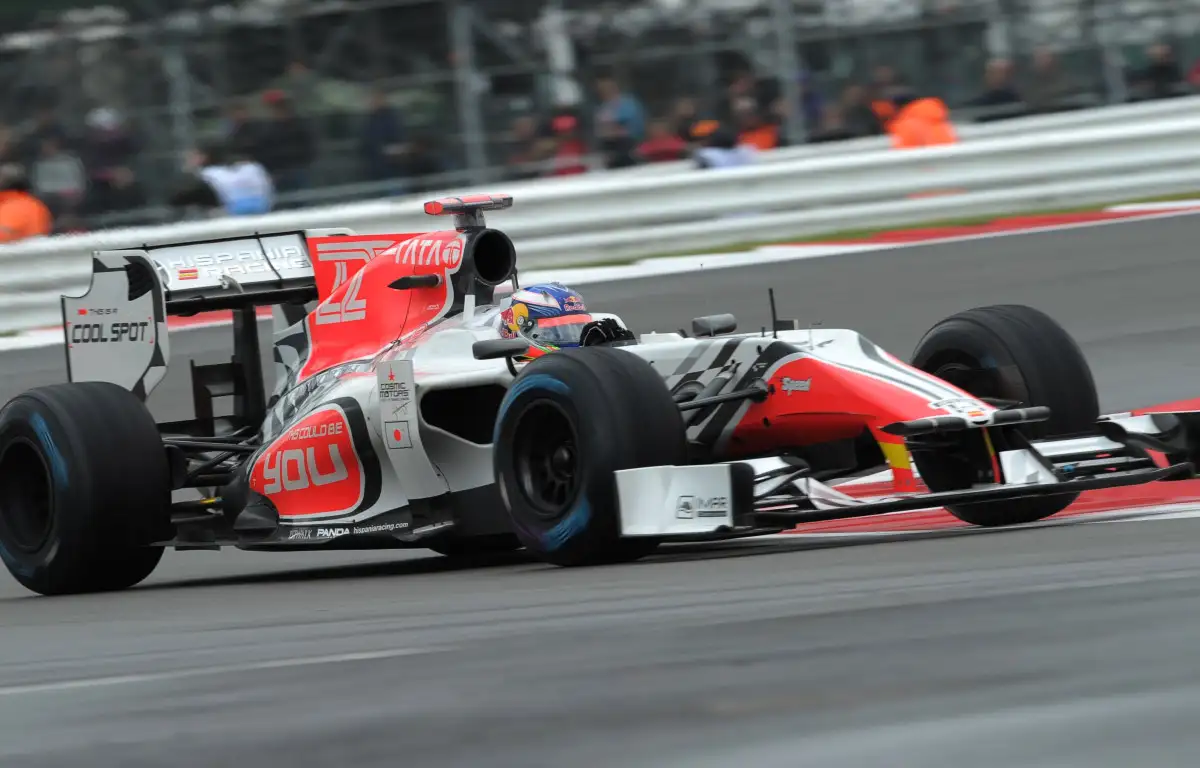 Daniel Ricciardo, on debut, driving for HRT. Silverstone, 2011.