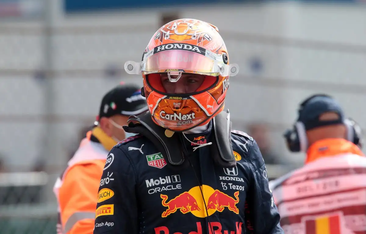 Max Verstappen after his crash at Spa in FP2. August 2021.