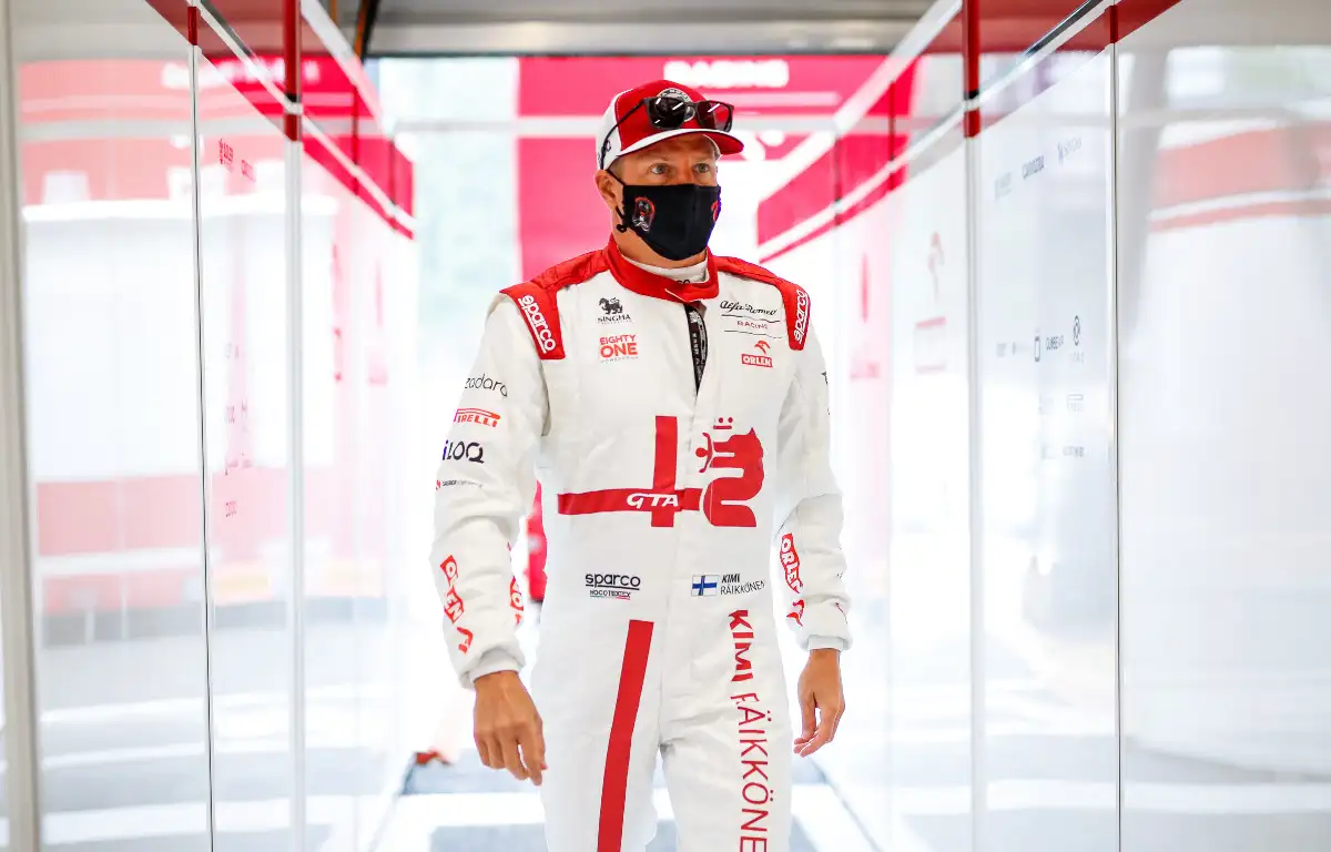 Kimi Raikkonen walks into the Alfa Romeo garage. Belgium, August 2021.