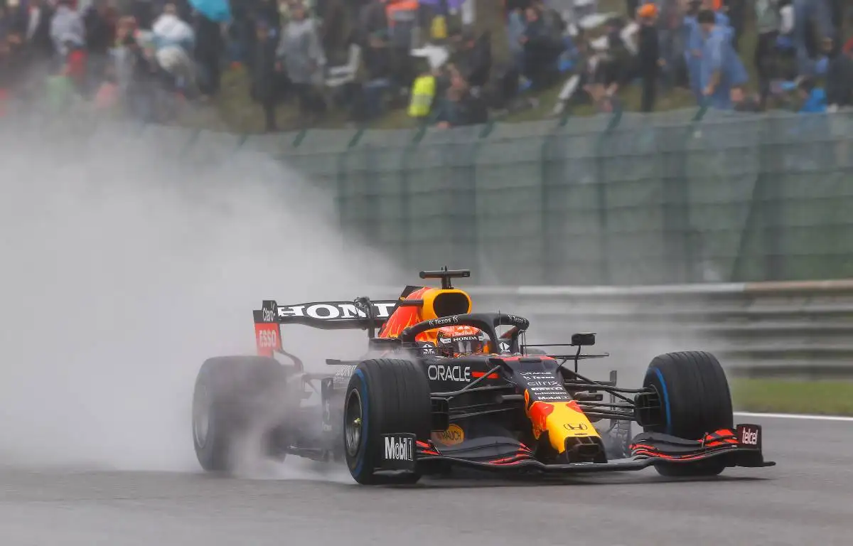 Max Verstappen's Red Bull on qualifying day for the Belgian GP. Spa-Francorchamps August 2021.