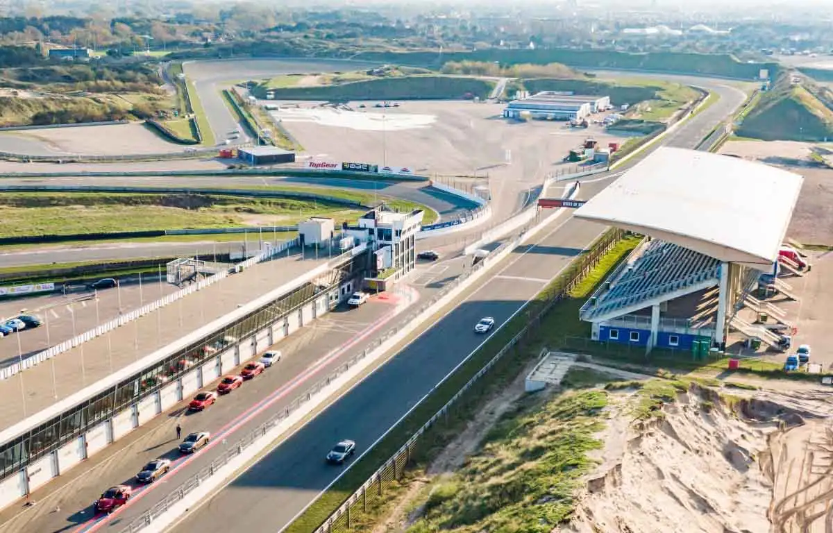 An aerial view of Dutch GP circuit, Zandvoort.