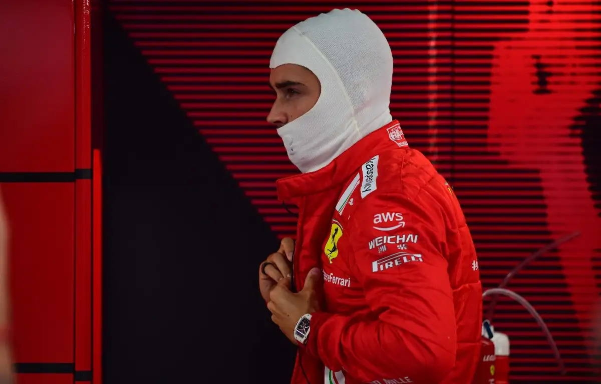 Charles Leclerc in the Ferrari garage. Italy September 2021