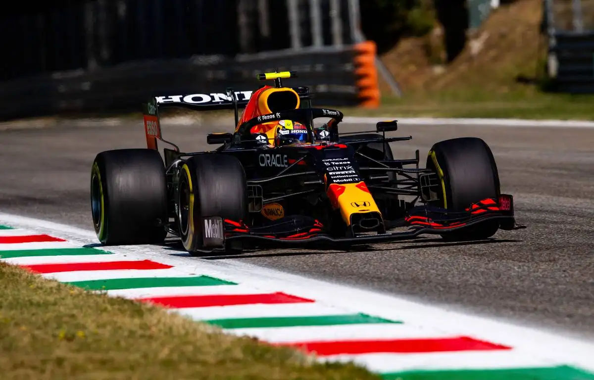 Sergio Perez's Red Bull during the Italian GP. Monza September 2021.
