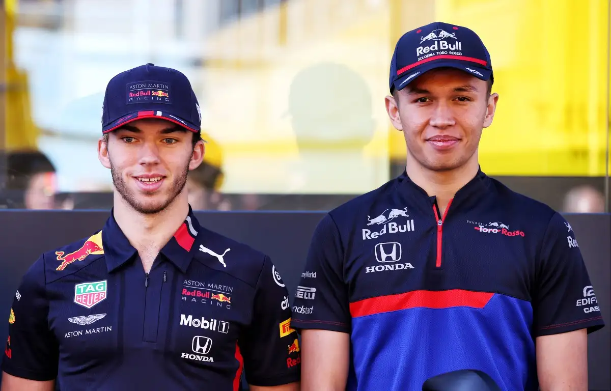 Pierre Gasly and Alex Albon at the Spanish GP. May 2019.
