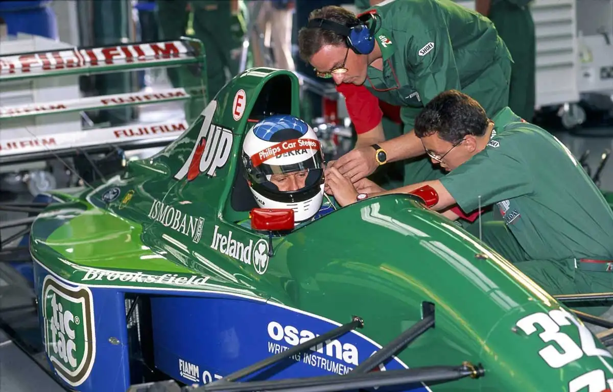 Michael Schumacher ahead of his F1 debut with Jordan.