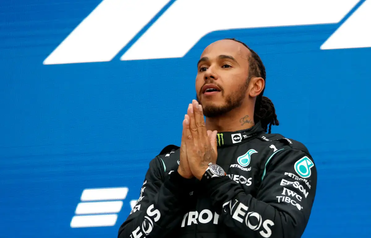 Lewis Hamilton prayer hands. Russia September 2021