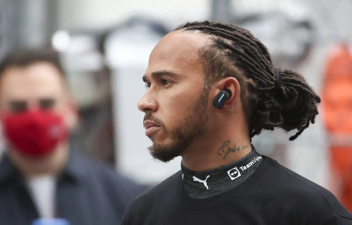 Lewis Hamilton at the Russian Grand Prix. Sochi September 2021.