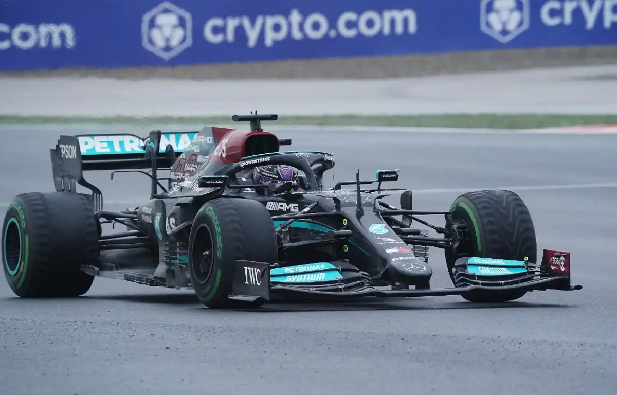 Lewis Hamilton racing at Istanbul Park. Turkey October 2021