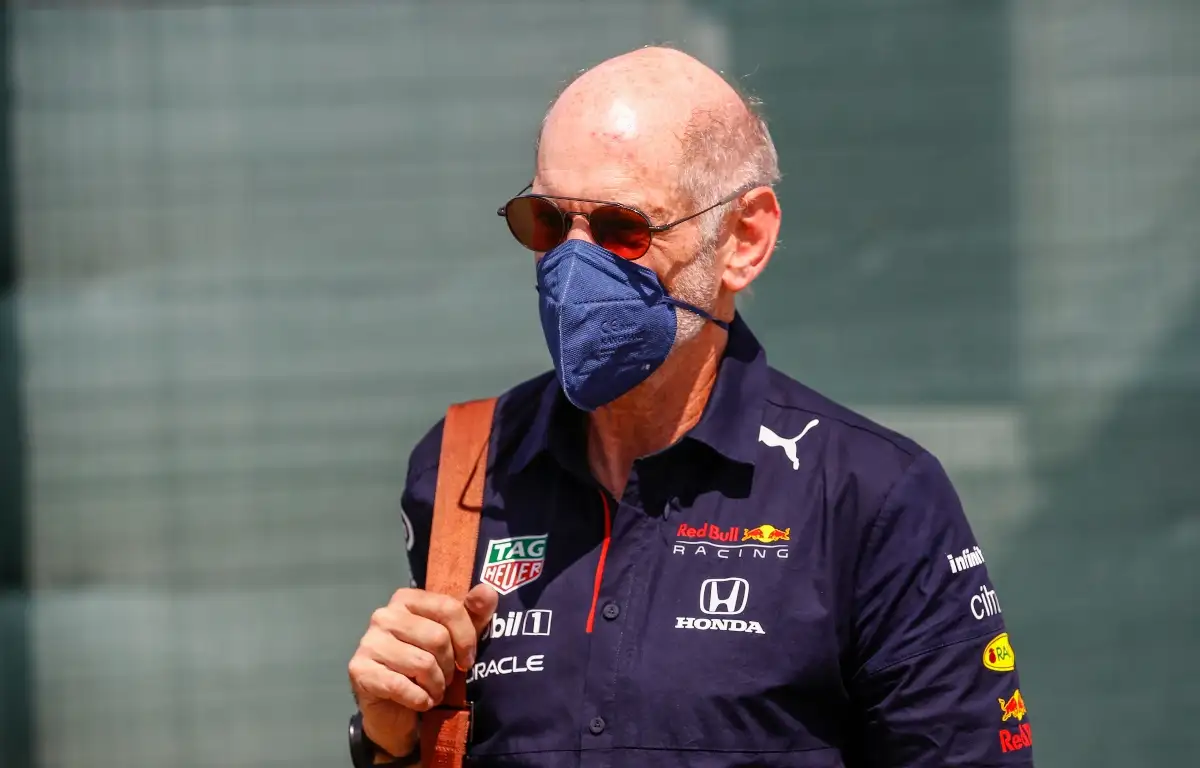 Adrian Newey walking through the British Grand Prix paddock. Great Britain July 2021