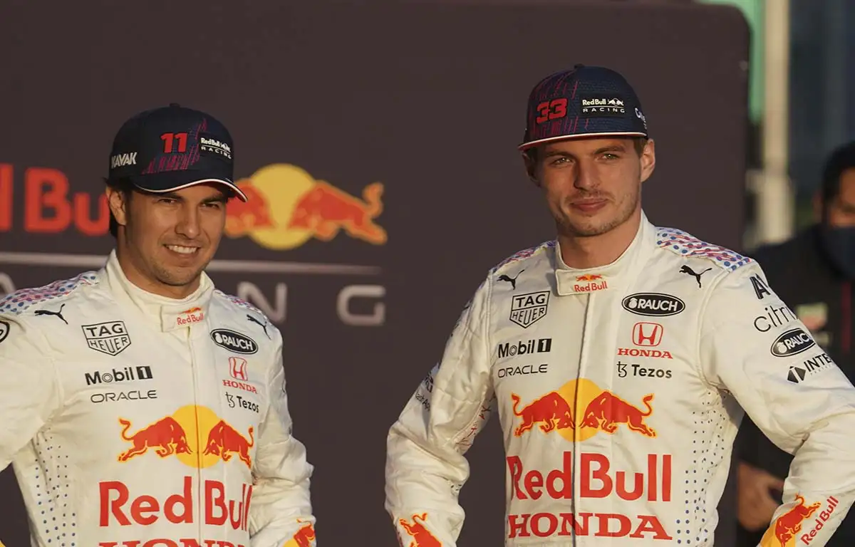 Red Bull's Max Verstappen and Sergio Perez. Istanbul October 2021