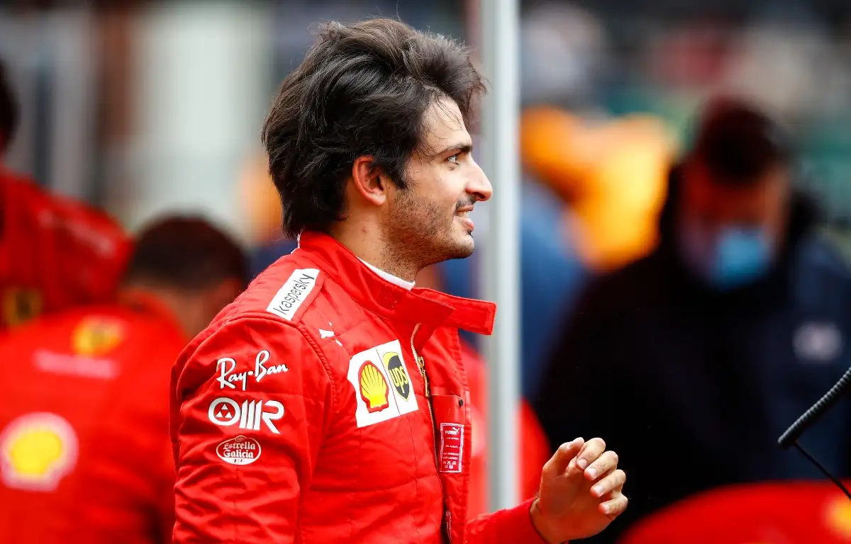 Carlos Sainz smiling on the grid. Turkey October 2021