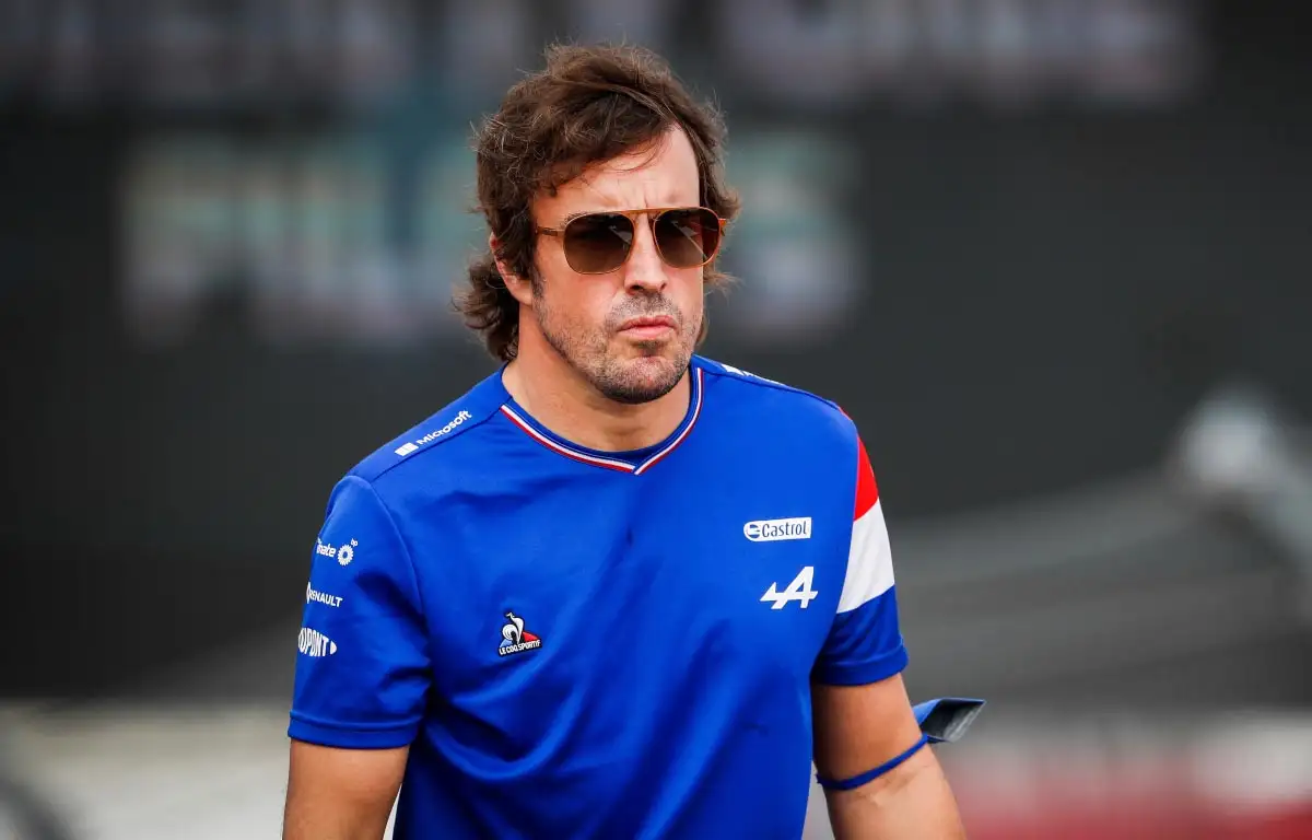Fernando Alonso in the paddock at COTA. Austin October 2021.