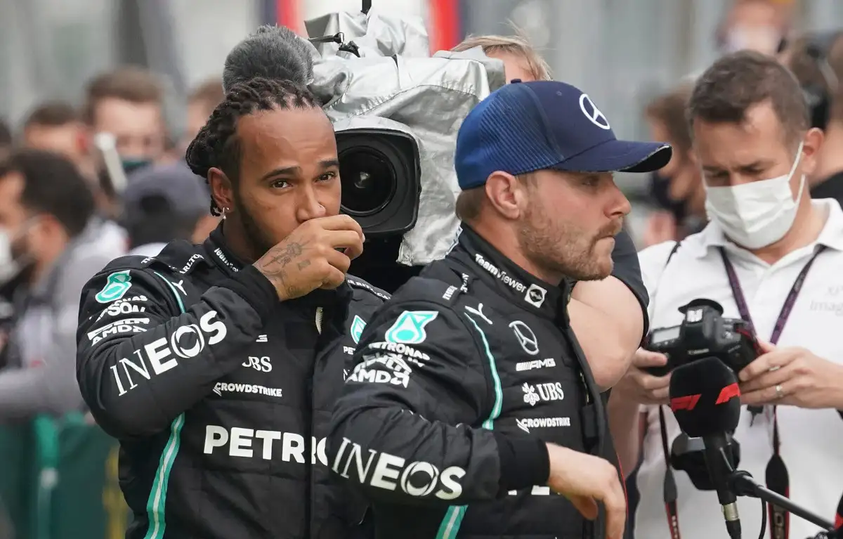 Valtteri Bottas and Lewis Hamilton. Turkey October 2021
